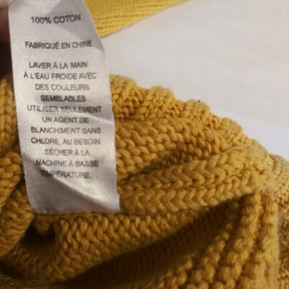 Prima women's size M yellow chunky button up sweater - Picture 13 of 14
